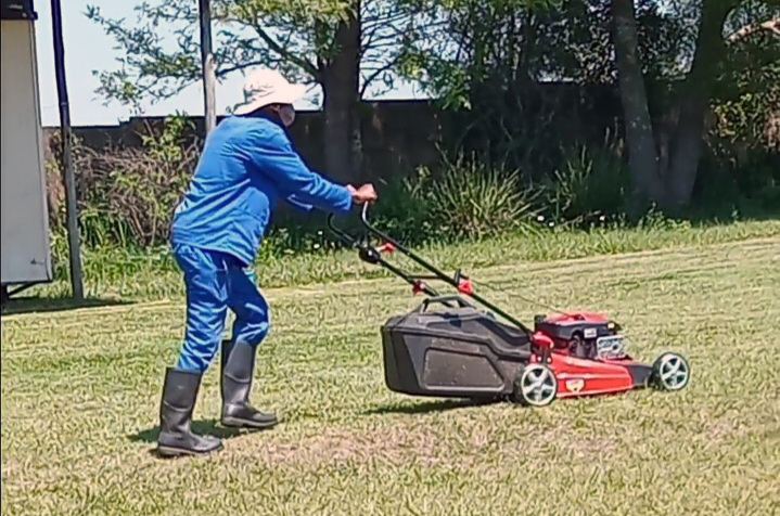 Mfana with his New mower